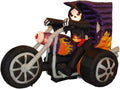 7 ft Inflatable Grim Reaper on Motorcycle, Halloween outdoor decoration