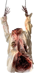 Life-Size Hanging Torso Prop for Haunted Houses, Halloween outdoor decoration