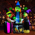 6 ft Inflatable Three Witches with LED Lights, Halloween outdoor decoration