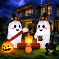7 ft Inflatable Ghost at Campfire, Halloween outdoor decoration